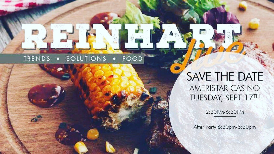 ReinhartKC's tweet photo. Are you looking for some fresh ideas to introduce to your guests this fall in your restaurant? There will be no better place than our Customer Appreciation Event. This event has all the experts in all aspects of your business in one venue! Sign up below!

https://t.co/DCsE5340Au https://t.co/CKmRdpwhAW