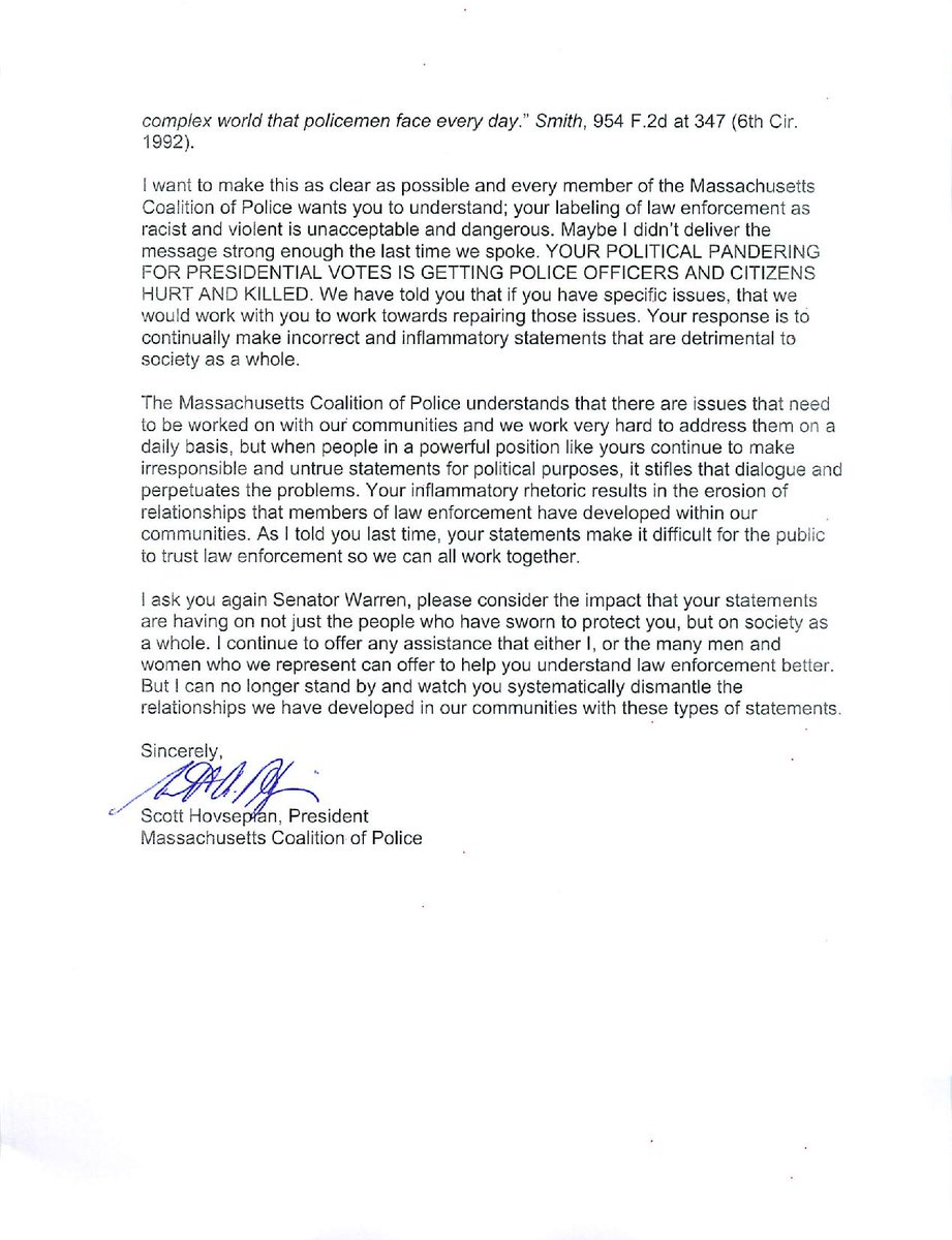 Massachusetts Coalition of Police tweet media