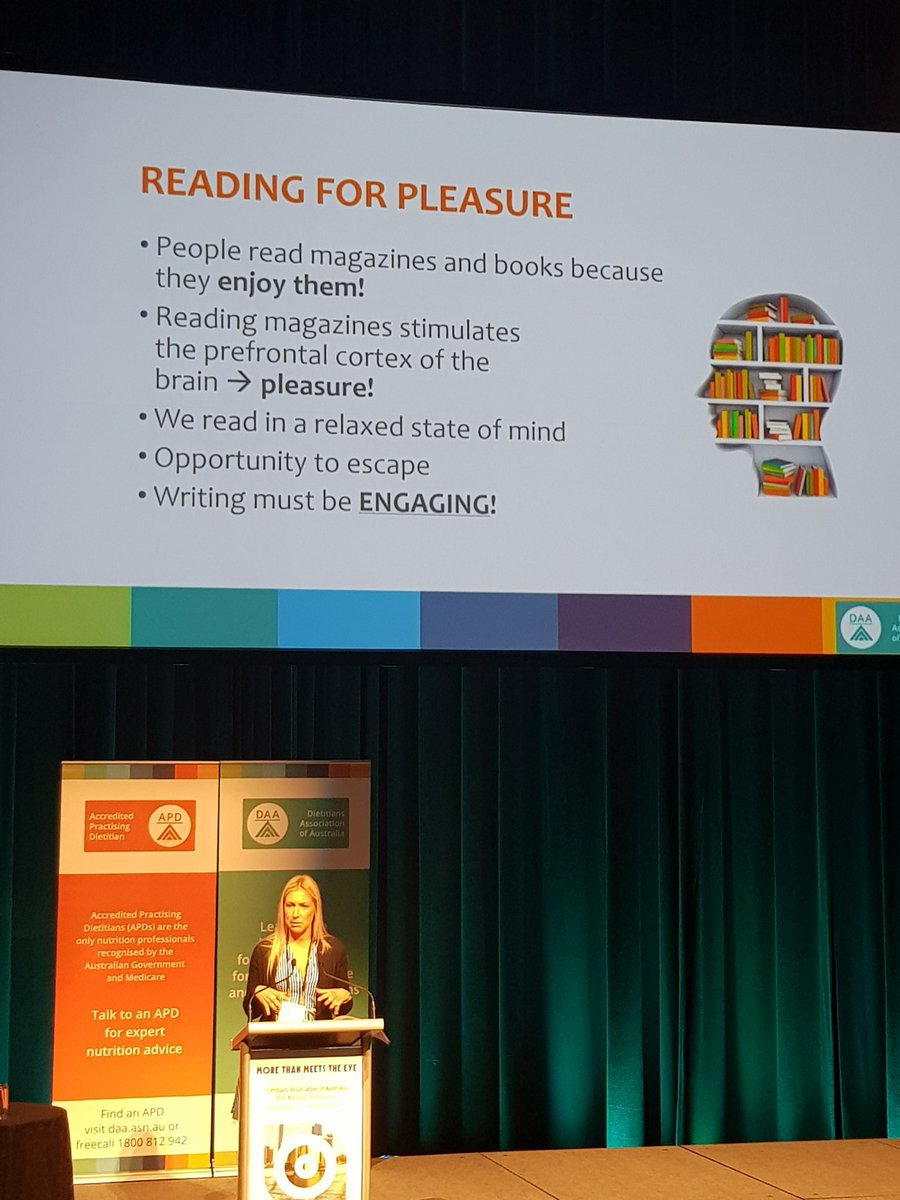 Making our nutrition messages 'entertaining' . Don't squeeze all your knowledge into one article! #dietitiansdomedia @DAA_feed <a href="/HFGAustralia/">HFGAustralia</a> <a href="/brookelongfield/">Brooke Delfino APD</a>