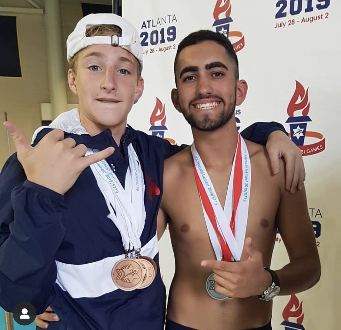 Big מזל טוב to Shahaf🏊🏽‍♂️from Yokneam 🇮🇱 on his Midot 🏅‼️ #atlmaccabi2019 #wearejccmaccabi