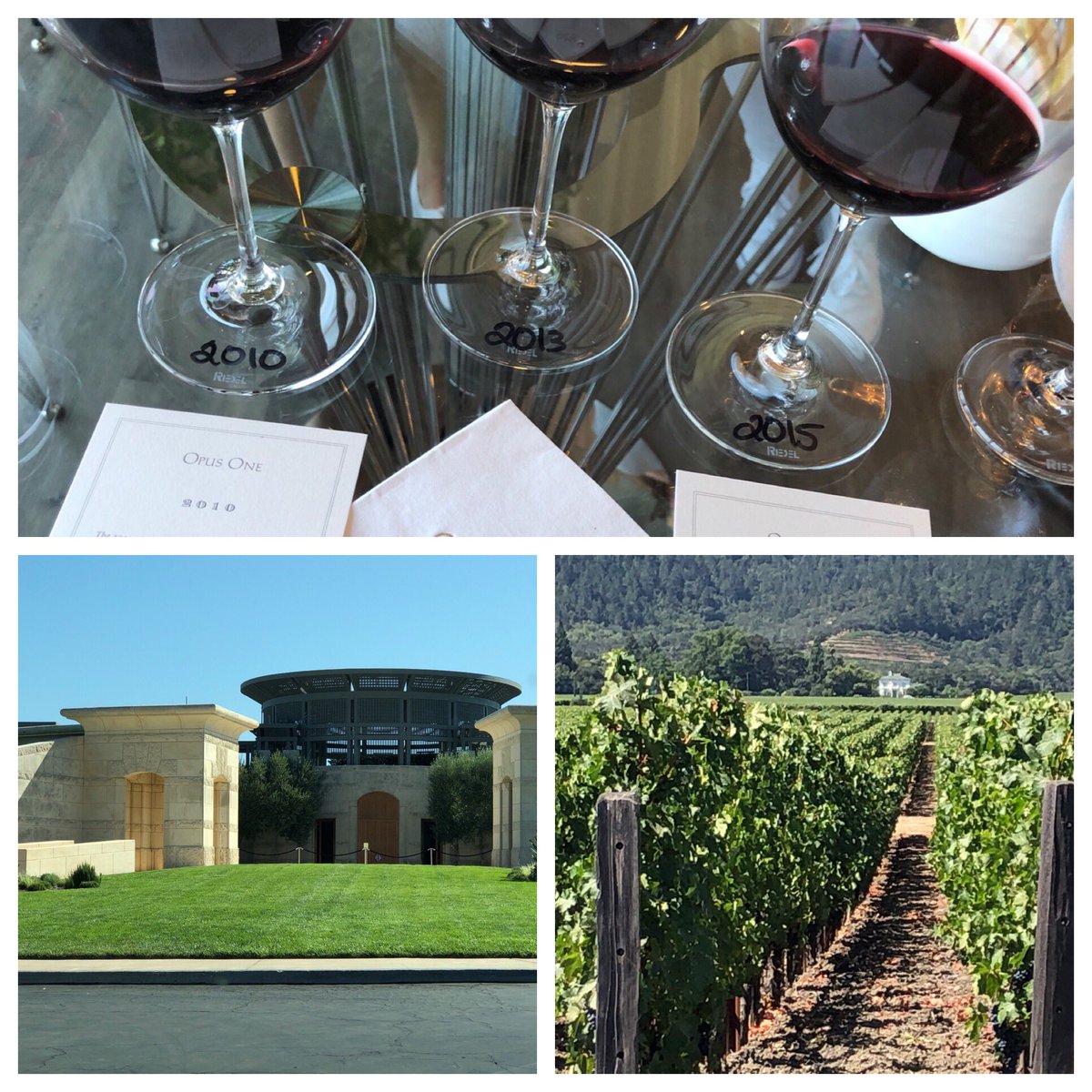 Fantastic visit <a href="/OpusOneWinery/">Opus One</a> this a.m. with an especially educational trip into the vineyard where we discussed canopy management and irrigation. Of course we tasted some great wine too; 2010, 2013 &amp; 2015 #KBNapaTrip2019