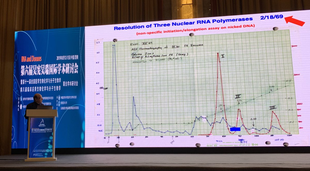 withyouDrWu's tweet photo. Honored to be presenting on the the same stage as Bob Roeder who discovered RNA polymerase I II and III at 6th Hsien Wu + Ray Wu symposium in Kunming #CSBMB @RockefellerUniv @JohnsHopkinsSPH @JHSPH_HPM https://t.co/dNc46f9Mma
