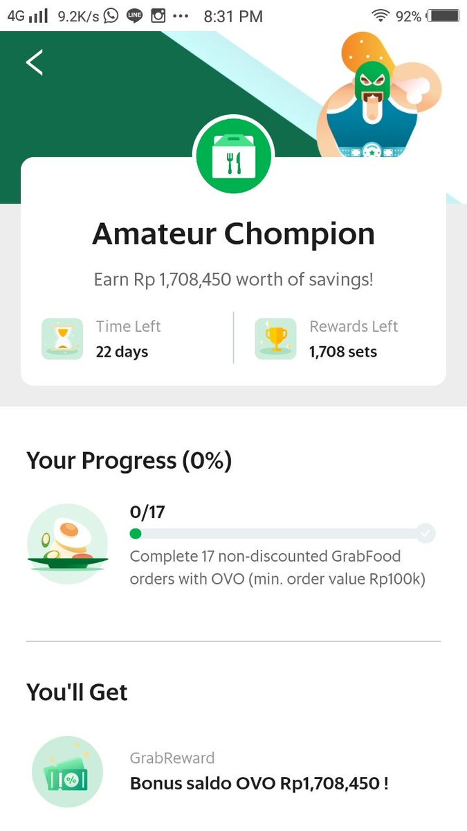 divagathaz's tweet photo. @GrabID halo kak, mohon bantuannya sy mengikuti challenge amateur chompion tp setelah bertransaksi sesuai syarat challenge sy tidak mendapatkan poin https://t.co/N8l1LESmdJ