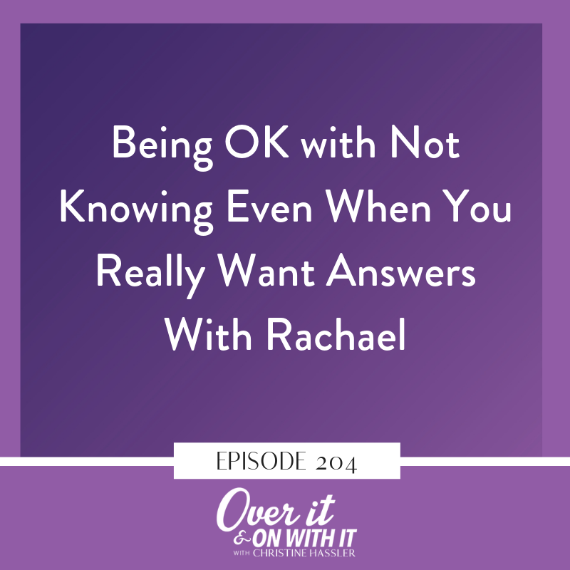 Attention all planner, list-makers &amp; check-listers!

This week’s Over It &amp; On With It Guest, Rachael, is a perpetual planner. She, like many 
of us, loves to be in control &amp; in the know.

You can listen to the episode here: bit.ly/2TgoeY8