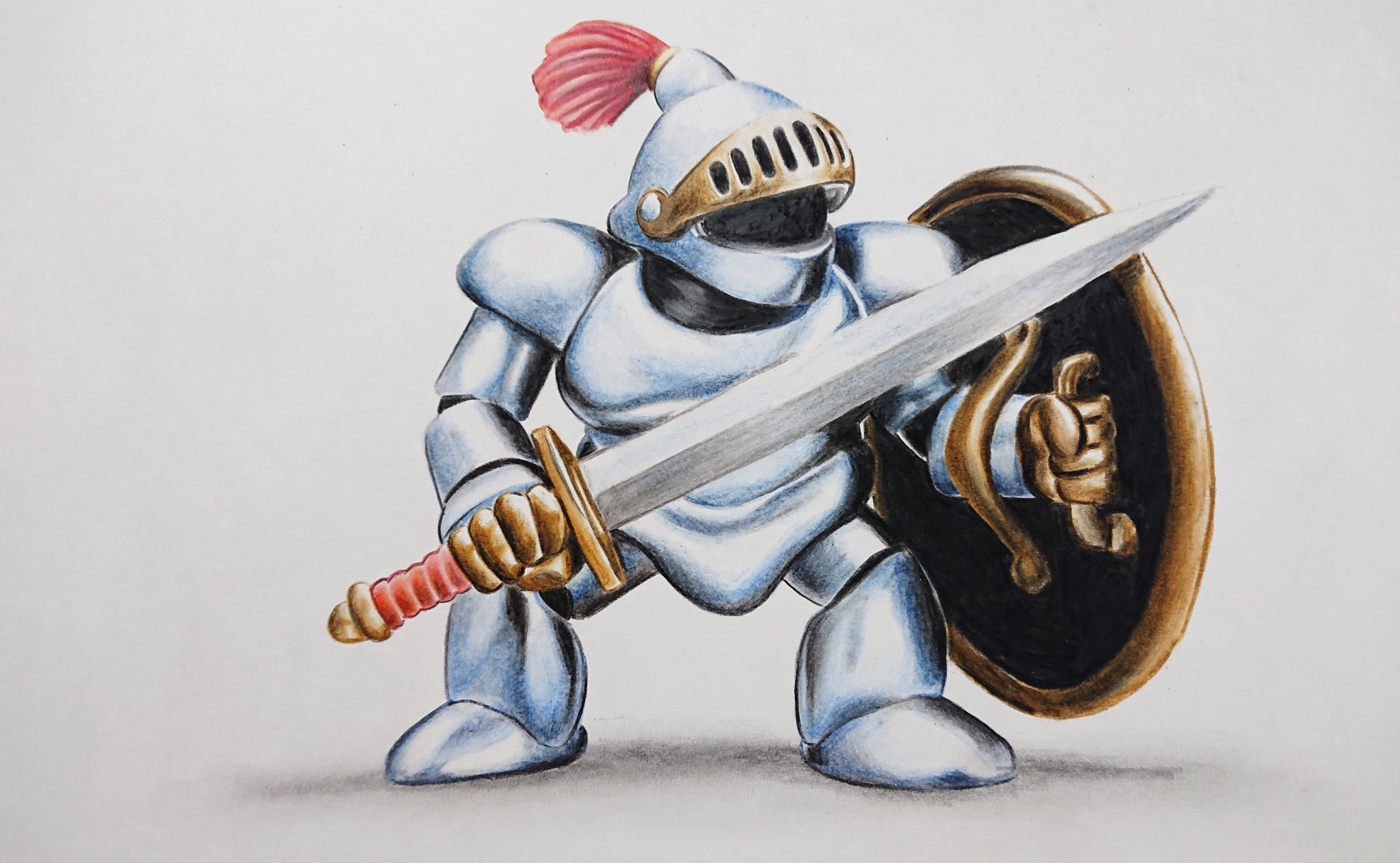 ট ইট র ケイ Dq10 紅蓮の魔剣士 色鉛筆でドラクエモンスターを描いています ドラクエ好きな人に届けー Illustration 私の絵柄が性癖に刺さる人に届いてほしい イラスト ドラクエ イラスト 色鉛筆画 Pixiv