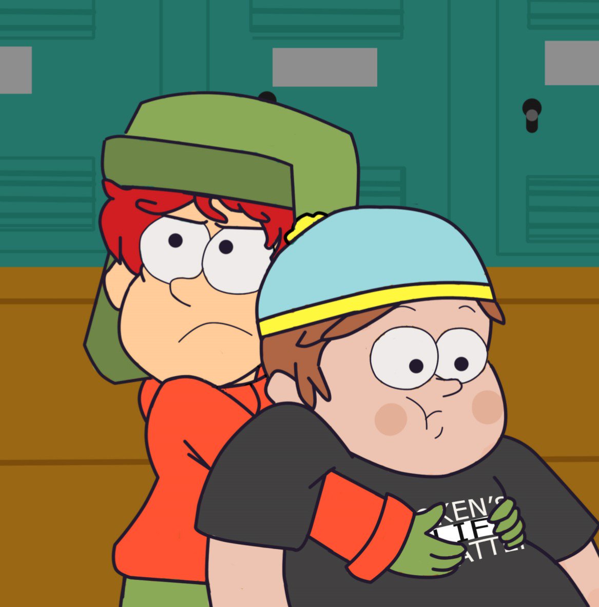 Kat_Tinuviel's tweet photo. Did this redraw after watching the holding hands scene in S20e04 #SouthParkDay #kyman https://t.co/wWGE5Q9SG2