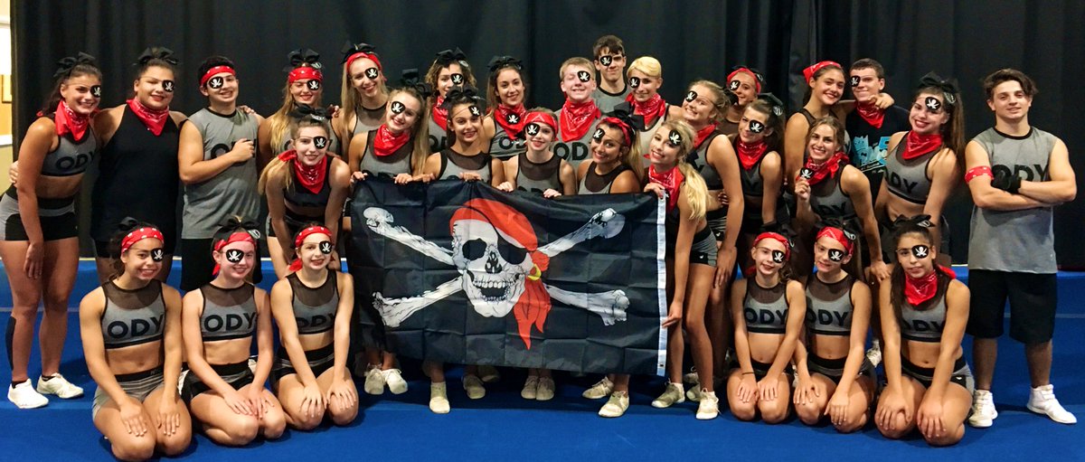 WorldCupOdyssey's tweet photo. We thought we would have a little fun with this years routine! #PiratesOOOtheCaribbean Coming at you this season!! ❤️🏴‍☠️❤️
#ThemeAlert #YoHoYoHoaPiratesLifefforBigO https://t.co/ngSc5gmhZa