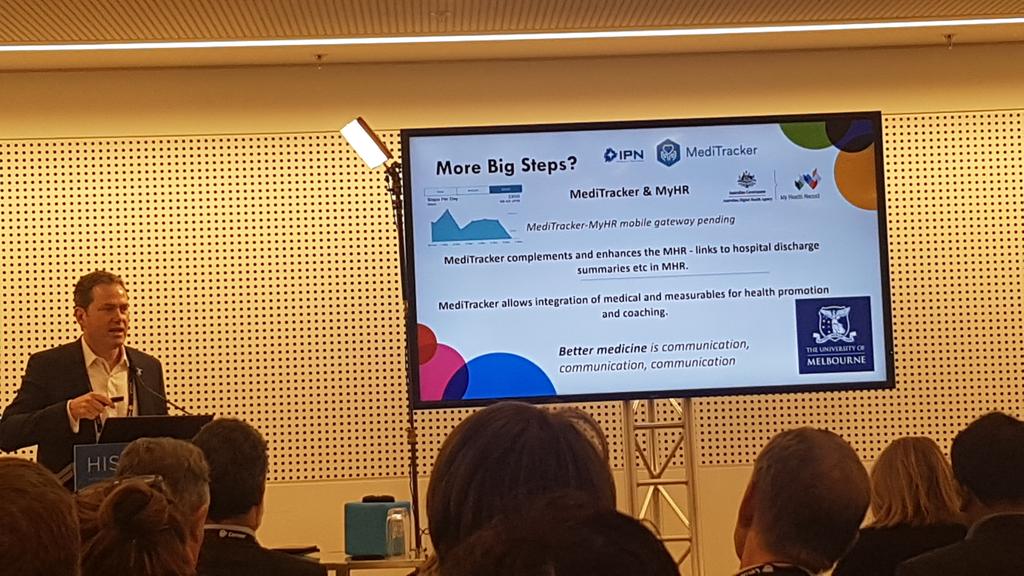 Malcolm Clark at #HIC2019 "good healthcare is about communication, communication, communication"