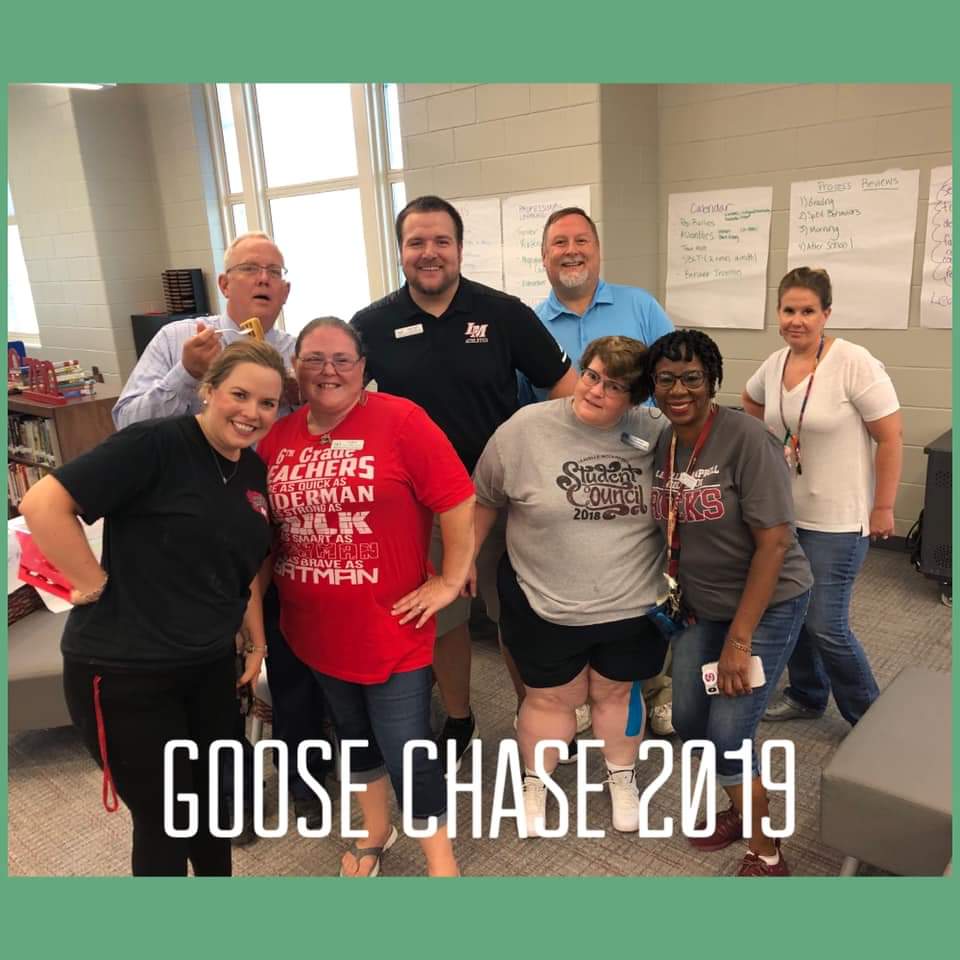RedHawk4eons's tweet photo. It takes a village to raise and educate a child. First Day Back “Goose Chase” 2019! #WhyITeachLMMS @lmmsrocks https://t.co/PLL7oj0gKS