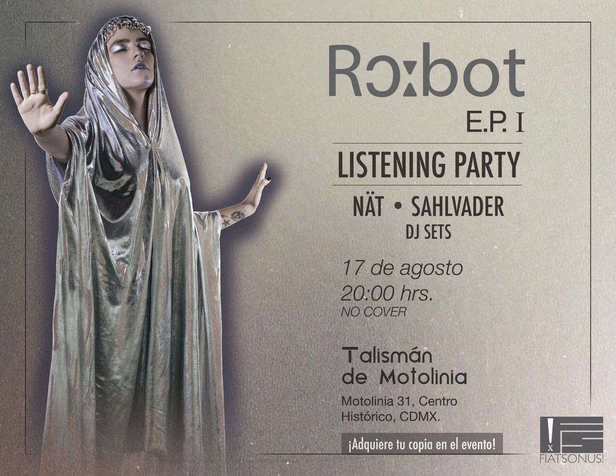 natwow's tweet photo. Este sábado haremos un convivio para escuchar nuestro EP debut #Rawbot. Están invitados.
Es junto a Pasagüero, donde simultáneamente estará presentándose Vince Clark. Cuando salgan por un cigarrito, acérquense a escuchar esto también 💎💣🎚
Estamos en instagram como @RAWBOTBAND https://t.co/tm4VlHBiJU
