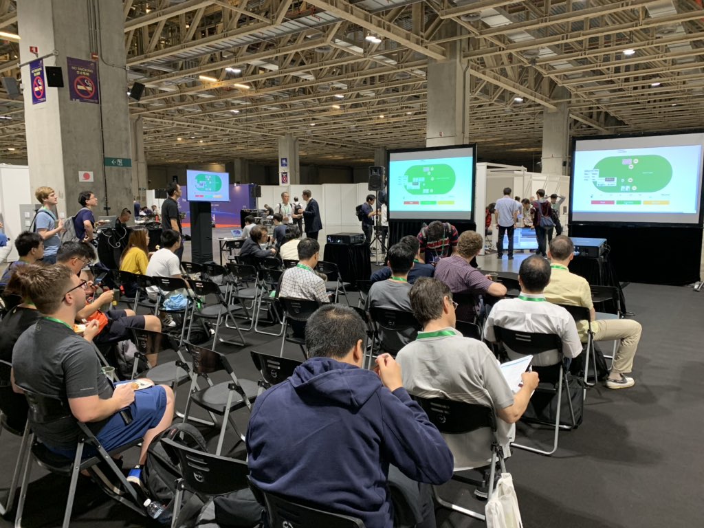 Our #Libratus poker AI won the Marvin Minsky Medal at #ijcai2019! We're demoing the bot all day and anyone is welcome to play against it! We'll be answering questions too along with poker pro @dongerkim