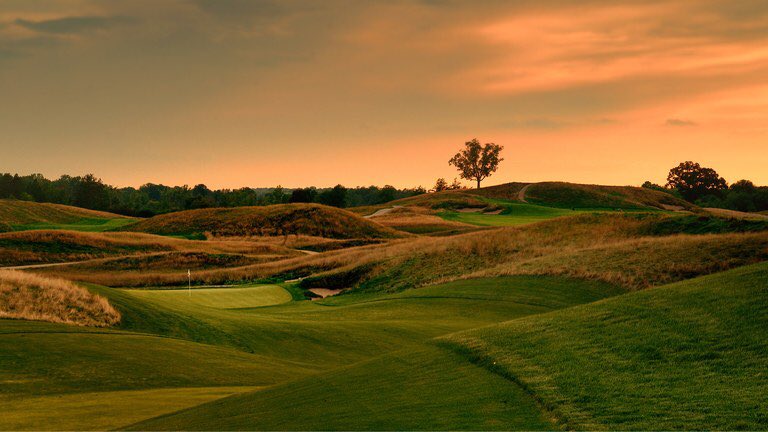 timpgolfclub's tweet photo. Fun fact of the day: Did you know that our wild child in the dozer also created @erinhillsgolf 😳 #2017usopen #wegotlucky We can’t wait! @thecourseshaper https://t.co/ZBUz3BoOta