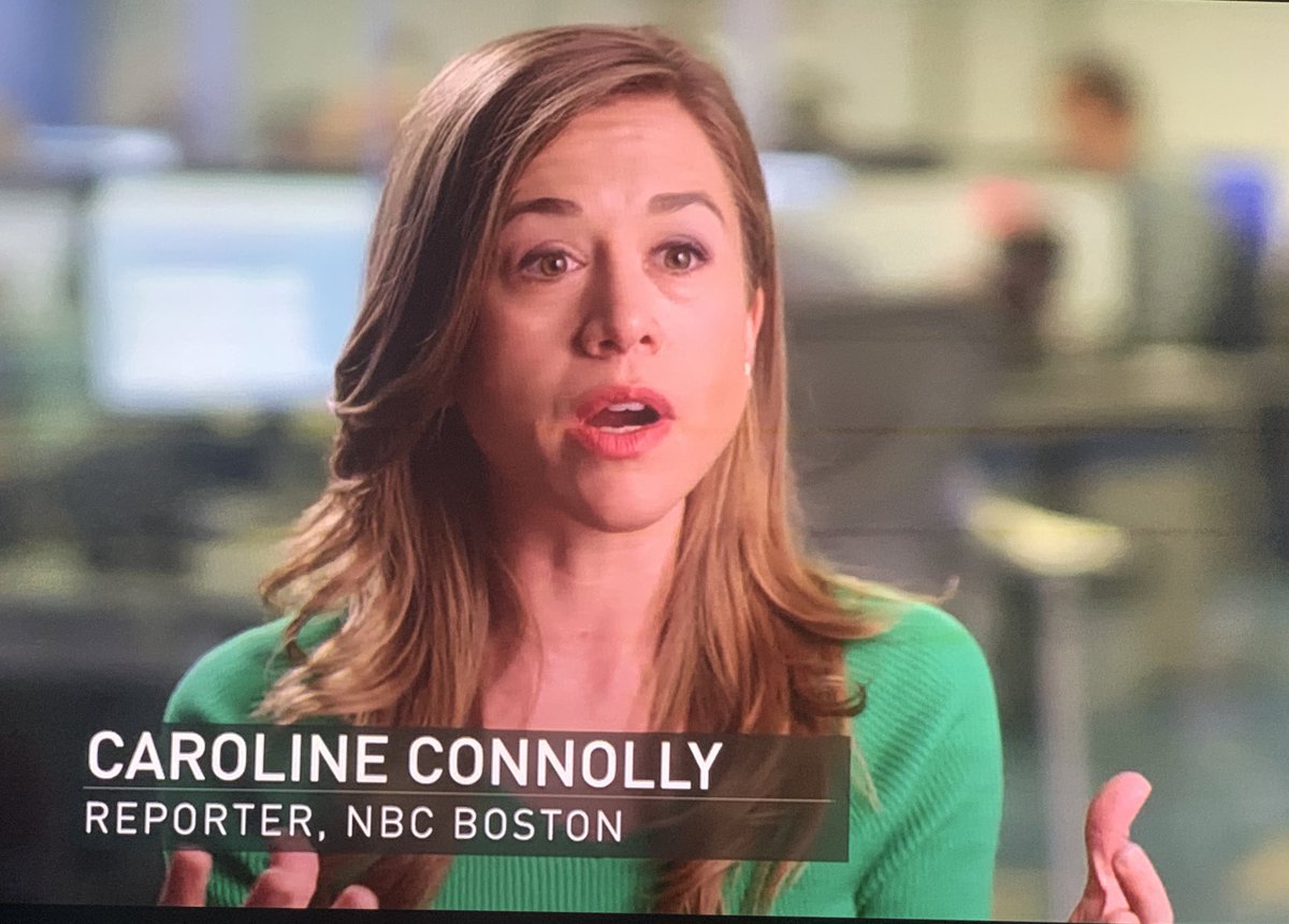 AbbeyNBCBoston's tweet photo. There she is! Intrepid crime reporter @CConnNBCBoston featured on tonight’s episode of @AmericanGreedTV for her coverage of college admissions scandal. https://t.co/v6Brm9rY1p
