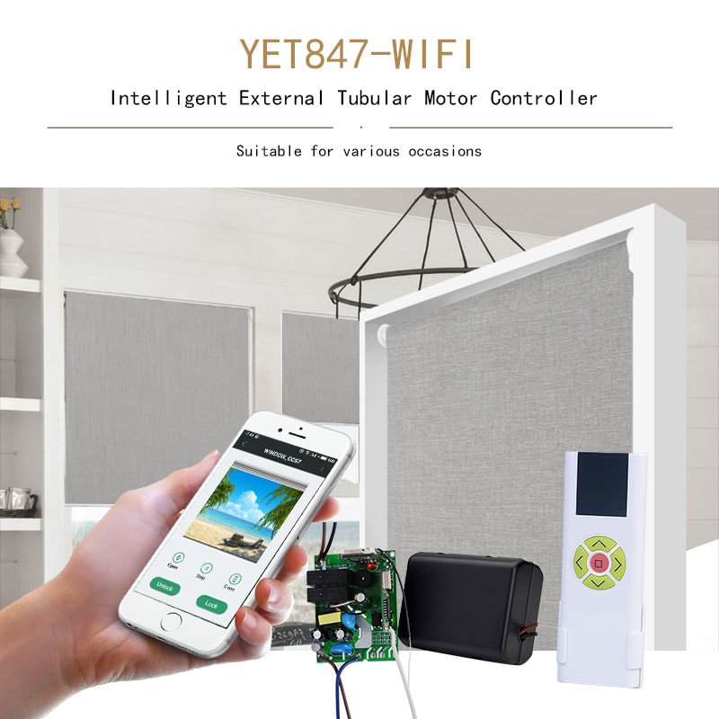 YaoertaiCo's tweet photo. External tubular motor WiFi controller YET847-WiFi can be controlled by mobile phone APP.Suitable for all kinds of automatic doors and windows.
Made in YET factory #TubularMotor
Wholesale and good quality
More information:https://t.co/EbHzhRkUHx
Email:sales@szyet.com https://t.co/V3cuxTpaIu