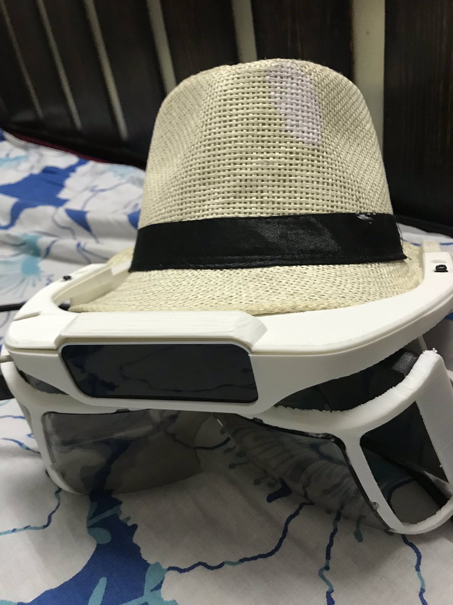 DelhiTechoClub's tweet photo. Project North Star - Hat Version 🤠@LeapMotion @ultrahaptics Thank you @noazark #delhitechnologyclub #leapmotion #idea #cute #smarty #AugmentedReality #3dprinting #raspberrypidisplay #unity3d https://t.co/2j5VacWWIz