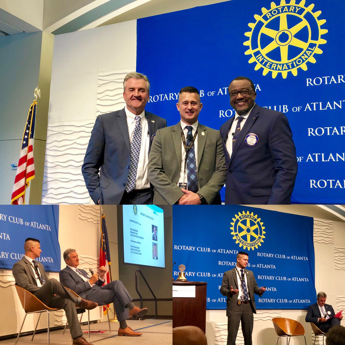 Great Rotary meeting and information on technology and solving crimes. presentation today at Rotary by Atlanta Homicide Detective Kevin Leonpatcher followed by a question and answer session with him and Atlanta Police Foundation CEO Dave Wilkinson.