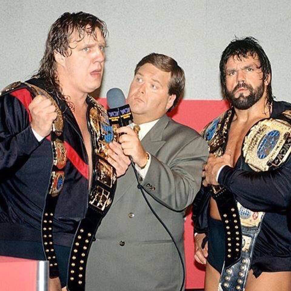 Wrestlingwclass's tweet photo. Just because I canโt get enough of this tag team ;) #terrygordy #stevewilliams #bambam #drdeath #miracleviolenceconnection #mvc #wrestling #prowrestling #wcw #nwa #ajpw #oldschoolwrestling #vintagewrestling #classicwrestling #wrestlingwithclassics https://t.co/DZzY8GBORm