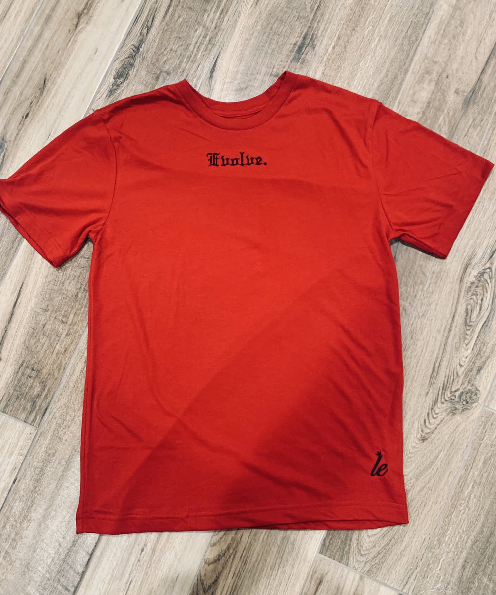 InternalEvolve's tweet photo. Our “Evolve” shirts are now available in RED! #Evolve #BuyYaMerch #WhyWait #InternalEvolution #Shop https://t.co/ABuXjzrwYv
