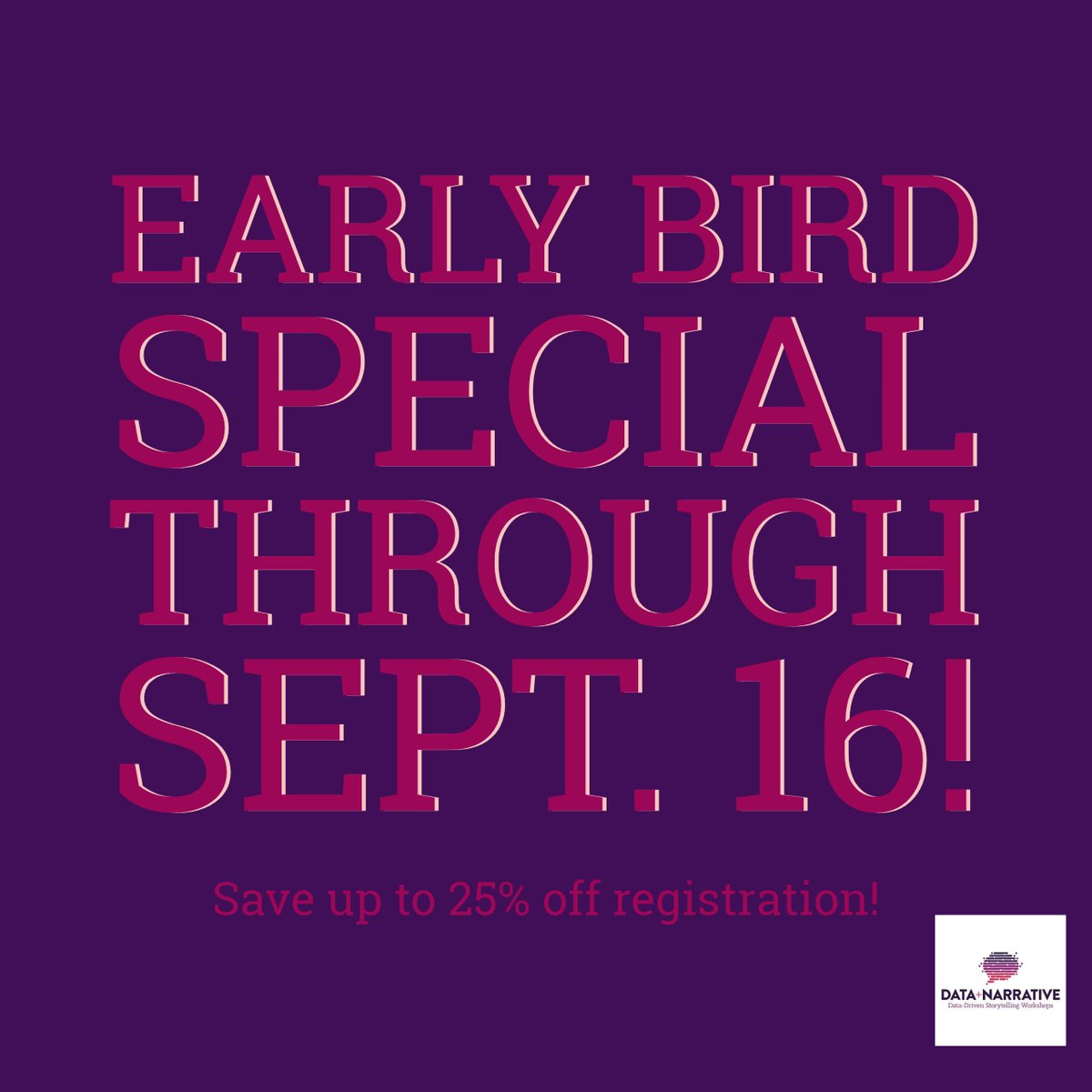 BUDataNarrative's tweet image. There&apos;s only a month left to save on your registration for #DataAndNarrativeOnline this October! bit.ly/2O1jQcR

#dataviz #data #INFOGRAPHICS #information #Analytics