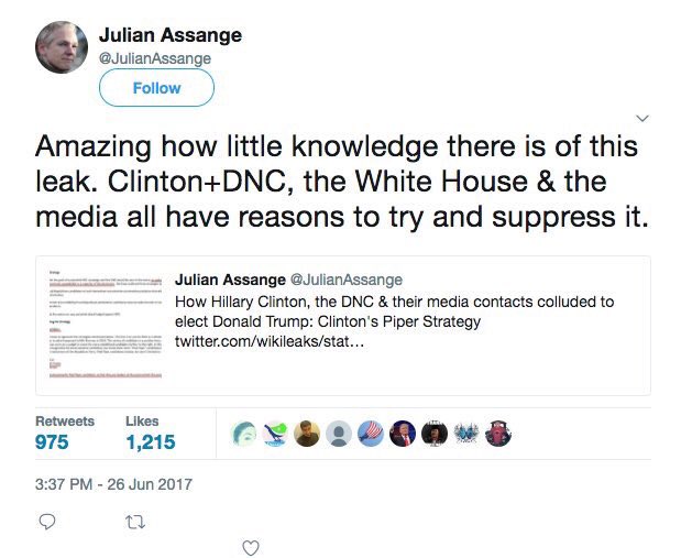 If you listen to what Assange has been saying this entire time, it's because THE MEDIA, the CLINTON's, and the DNC along with HIGH level Democrats are all INVOLVED. The house of cards is going to come tumbling down with this case.  #SethRich  #HisNameWasSethRich