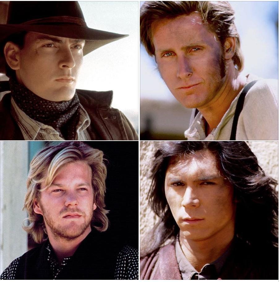 Sony Movies (@sonymoviestv) on Twitter photo The Regulators saddled up 31 years ago tonight.
@CharlieSheen, #EmilioEstevez, <a href="/RealKiefer/">Kiefer Sutherland</a> Sutherland + <a href="/LouDPhillips/">Lou Diamond Phillips</a> starred in YOUNG GUNS (1988) — released Aug 12, 1988. The Regulators saddled up 31 years ago tonight.
@CharlieSheen, #EmilioEstevez, <a href="/RealKiefer/">Kiefer Sutherland</a> Sutherland + <a href="/LouDPhillips/">Lou Diamond Phillips</a> starred in YOUNG GUNS (1988) — released Aug 12, 1988.