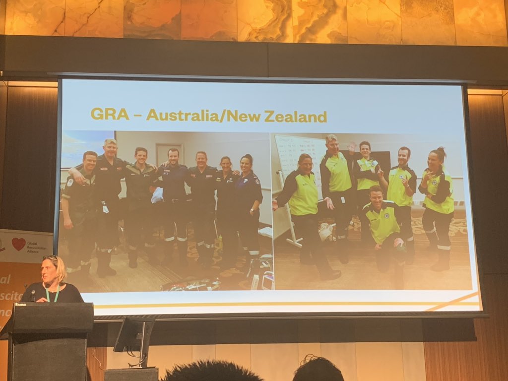 MikeRayVic's tweet photo. #BetterTogether @bridgetdicker sharing the collaboration between Aus/NZ ambulance services to introduce HP-CPR #CollaboratingForSuccess #caa19congress https://t.co/LolbXNZxKN