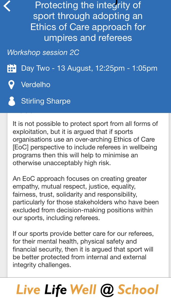 jwreilly70's tweet photo. #thanksump Support our officials at all levels of sport & we have better players from elite to the grass roots (also better parents) @SterlingSharpe @AISNSWPDHPE #AISSport19 @CGSPrimaryCocur @CanberraGrammar @JAGarrick https://t.co/92RTsbWgNe