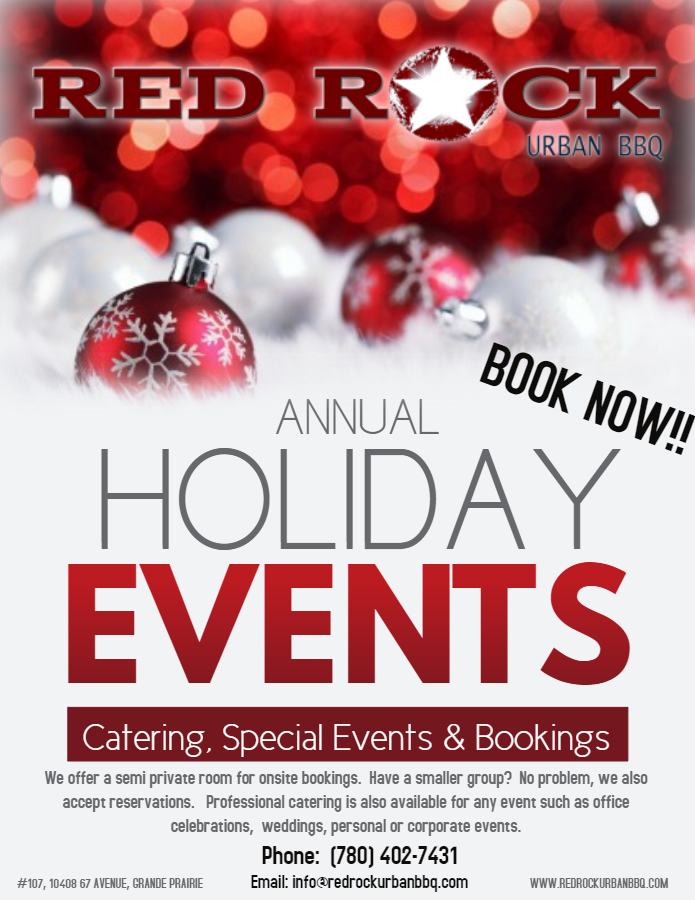 RedRockUrbanBBQ's tweet photo. Alright!! Yes! I'm a horrible human being for posting a winter season holiday ad. (I feel so dirty) 🤢 Its the weather, its making me do it. 

@RedRockUrbanBBQ edRockUrbanBBQ has a semi private area, call now to schedule your private events for the upcoming holiday season. https://t.co/szM7pMU821