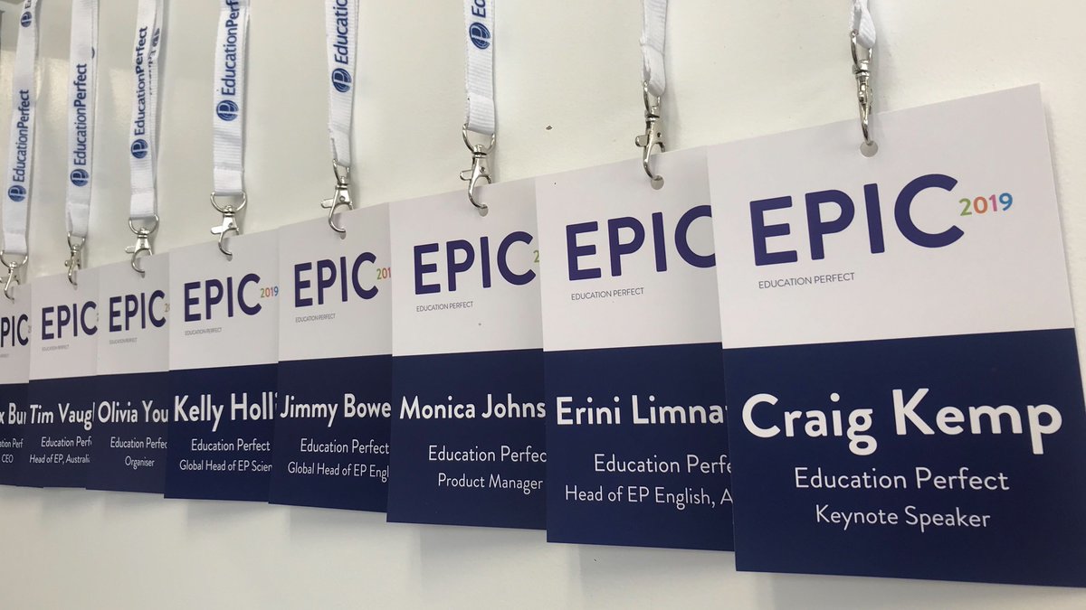 EPOliviaYoung's tweet photo. We're gearing up for our first EPIC conference in Sydney on Thursday 15th August! See you there!
https://t.co/idAVf4euvL
#epicEP #educationperfect https://t.co/re4XMznUfL