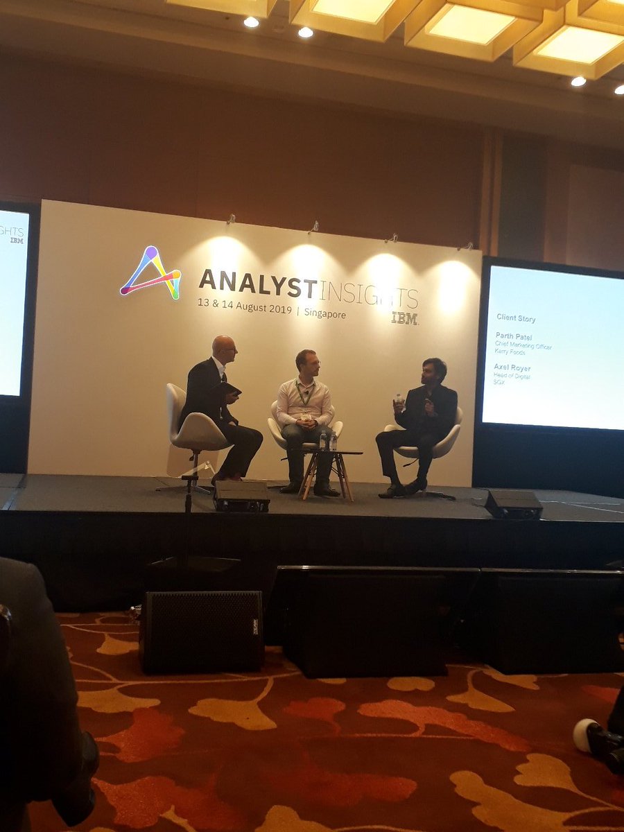 Vibha2009's tweet photo. #KerryGroup and ##SGXsharing their experience and business challenges with @Andreas_IBM #IBMCloud #IBMCognitive  #IBMAnalystInsights2019 https://t.co/bEaXjVQALT