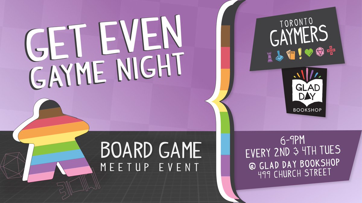 TorontoGaymers's tweet photo. We had a great time at the annual Toronto Gaymers picnic last Sunday. Let's keep the fun going at Glad Day @GDBooks this Tuesday evening with some gaming!
-jc
https://t.co/chCuVGzj9y
#LGBTQ #boardgames #videogames #torontolgbtq #gaymers #LGBTQQIP2SA
#toronto #gayming https://t.co/9HKryfNxV7