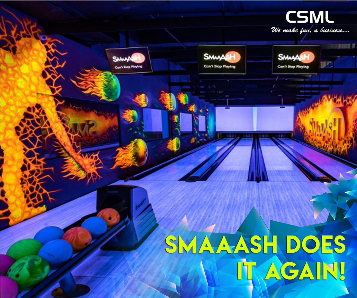 CsmlGroup's tweet photo. CSML, the official Brunswick Bowling & Arcade game supplier to Smaaash is proud at their 43rd store being rolled out
#CSMLIndia #IndoorAmusmentSpecialist #Amusement #FEC #InvestInEntertainment #Arcade #Smaaash #supplier #Bowling #brunswickbowling #ThatsHowISmaaash
#SmaaashMumbai https://t.co/n4RZVU30VY