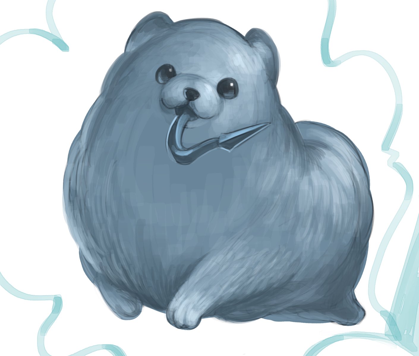 海野 なまこ ゆるるふ神話シリーズ 恐ろしく描いたティンダロスの猟犬 San値が大丈夫じゃない人にはポメラニアンに見えます T Co Qkzdz9jerx Twitter