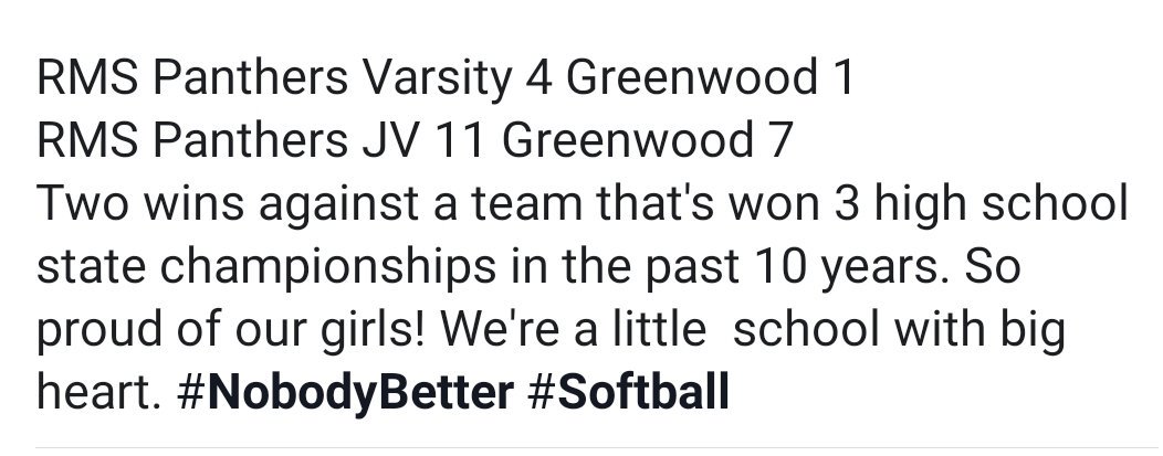 Russellville LPS (@rvksoftball) on Twitter photo 