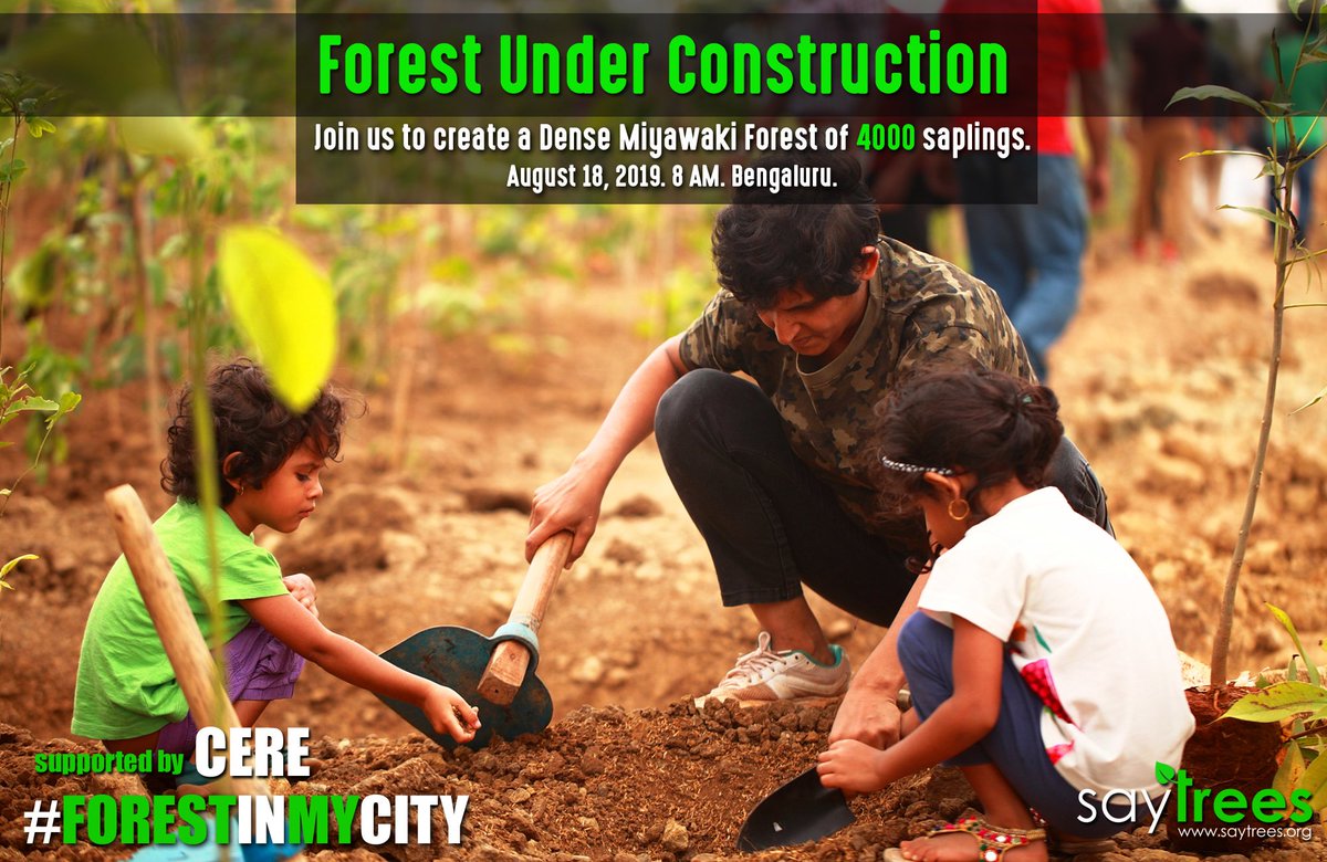 saytrees_ind's tweet photo. Inviting nature lovers to plant 4000 saplings and create another dense forest in the city.

Register : https://t.co/KtWcTyZJuH
Date : August 18, 2019
Time : 8 AM Onwards

For more info contact :
info@saytrees.org https://t.co/8qNxJXxXDQ