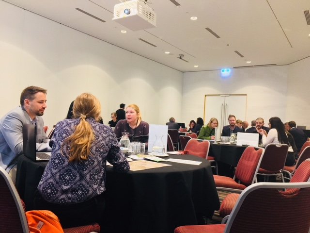 SustainAssoc's tweet photo. What a great 'Table Top' session! Thank you to all the Table Top presenters - Dr Anne Kovachevich, Ms Josie Raftery, Ms Christy Spier, Mr Peter Maganov, Ms Sofie Pringle, Mr Christopher Butcher & Bec Taylor. #LIVEABLE19 #Liveability #Sustainability https://t.co/UaROw1e4My