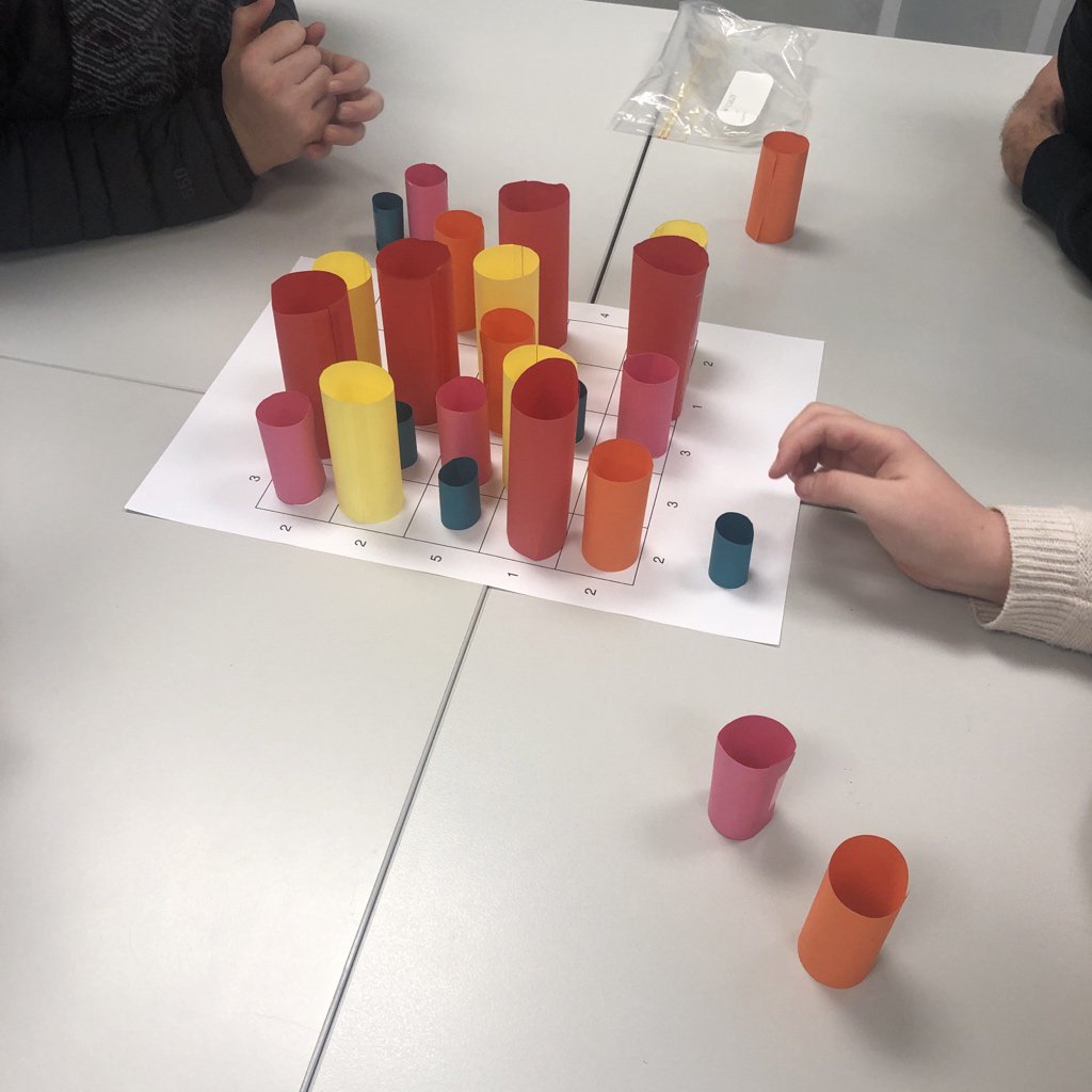 nomad_penguin's tweet photo. Ooohhh. Tried introducing Skyscraper puzzles with #NoticeWonder in my second #math1070 class. Started with the cylinders, then introduced the grid, then came to what we might do with them. Worked a treat. https://t.co/NJbvU3ckdT
