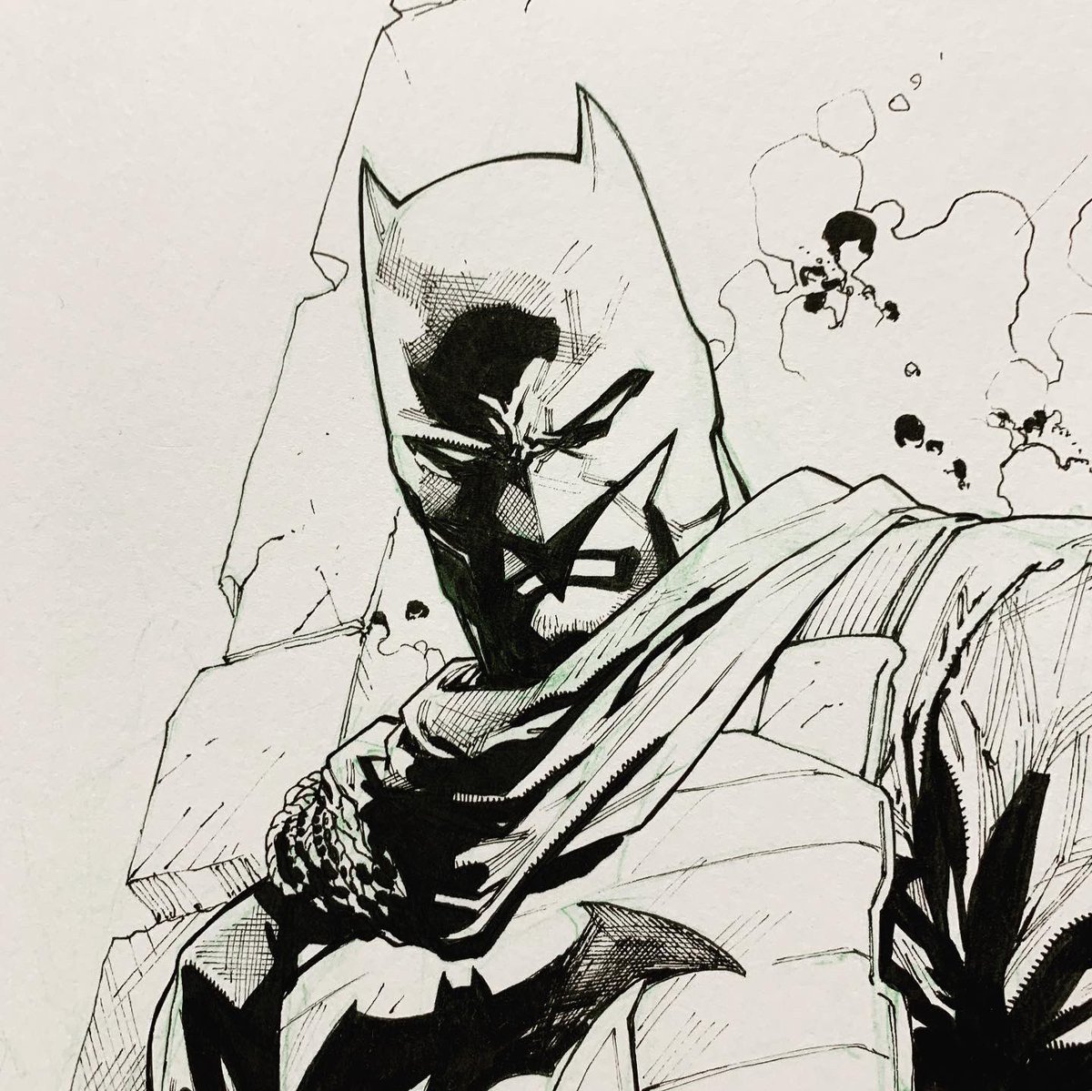 StephenSegovia's tweet photo. #batman art I did at #sdcc2019. I love the Mitch Gerald version of Batman and Im glad the client ask for this. https://t.co/9ySMU6KYJg
