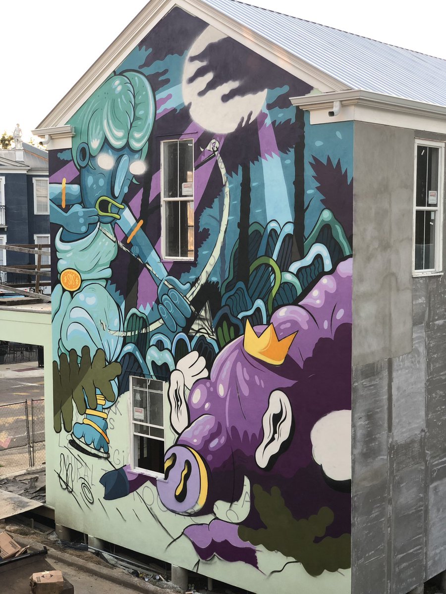LazyguysMSU's tweet photo. MURAL UPDATE 8/12
#muralupdate #muralinprogress #cottondistrict #starkvegas #starkville #hailstate
@michaelroyart https://t.co/QoBmOwGGG3