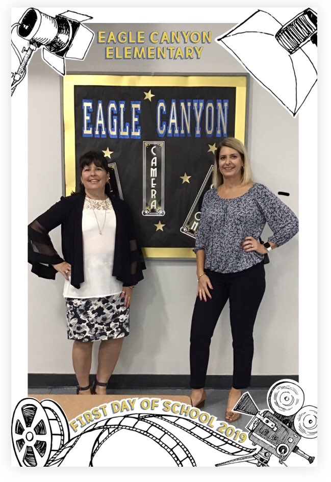 ApZwack's tweet photo. Our star Eagles were ready for their close ups to begin a showstopping new school year!  Principal Barbara Bearden and I were thrilled to welcome all the cherubs!! https://t.co/DlBXg2E75p