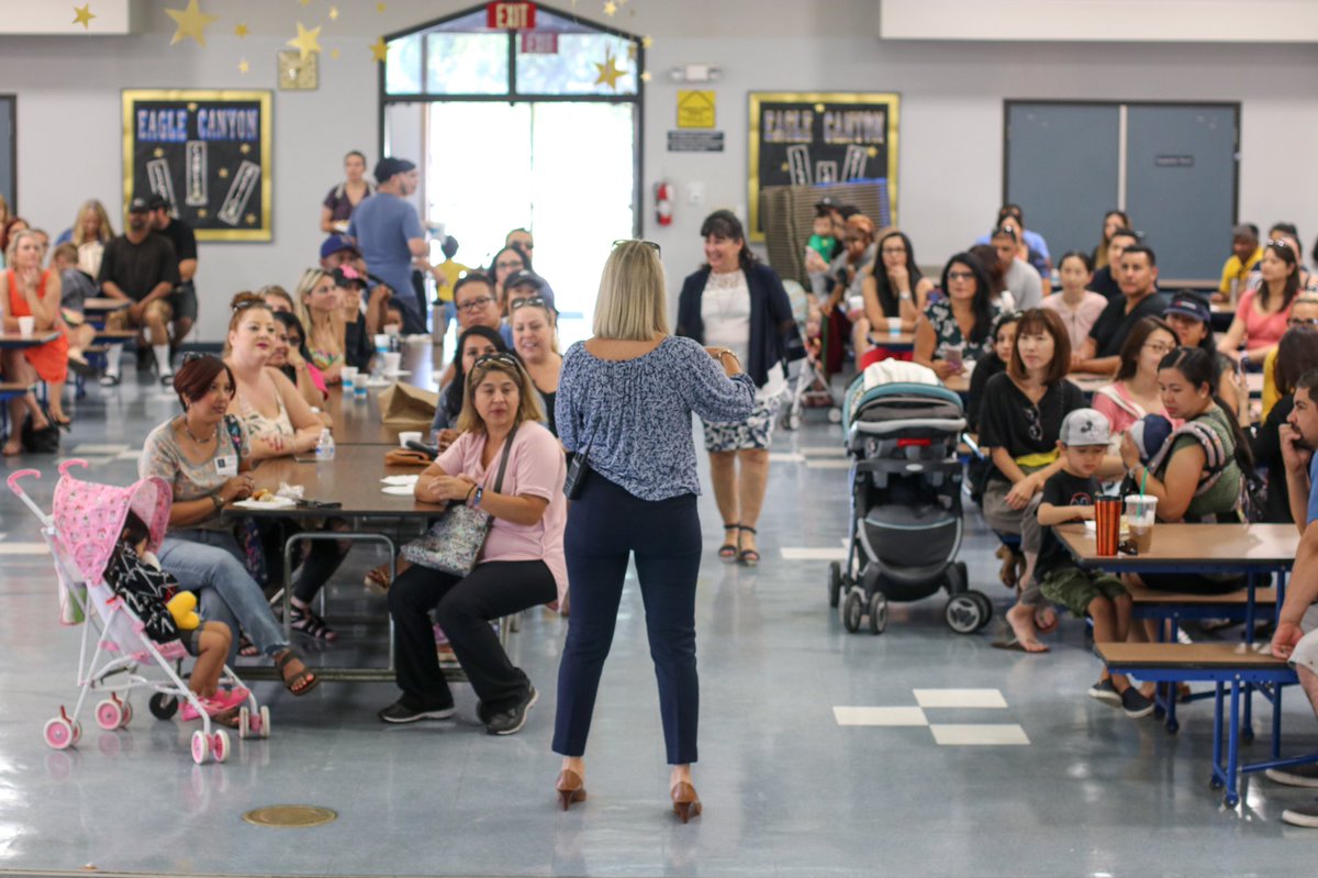 ApZwack's tweet photo. It was a packed MPR for Pastries with the Principals on our first day back! We really enjoyed meeting with the parents and letting them know some of the upcoming activities that are planned. It was a phenomenal turnout!!  (We loved meeting our future students too!) https://t.co/j6wxfLljaw