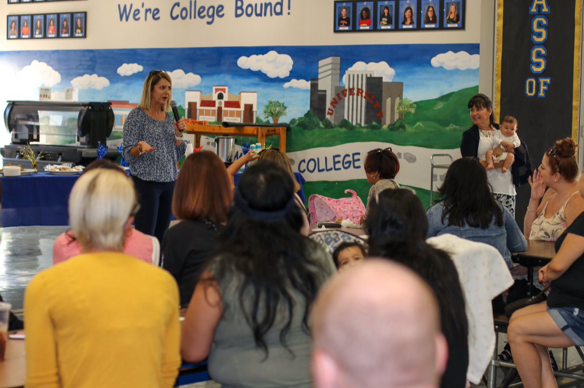 ApZwack's tweet photo. It was a packed MPR for Pastries with the Principals on our first day back! We really enjoyed meeting with the parents and letting them know some of the upcoming activities that are planned. It was a phenomenal turnout!!  (We loved meeting our future students too!) https://t.co/j6wxfLljaw