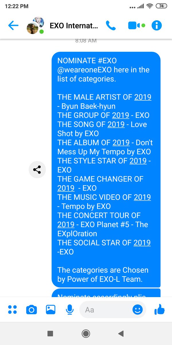 ExoMyLi77172767's tweet photo. @EXOVotingSquad @weareoneEXO Exols pliz nominate Exo in people choice awards @weareoneEXO https://t.co/J2GzFYxHTs