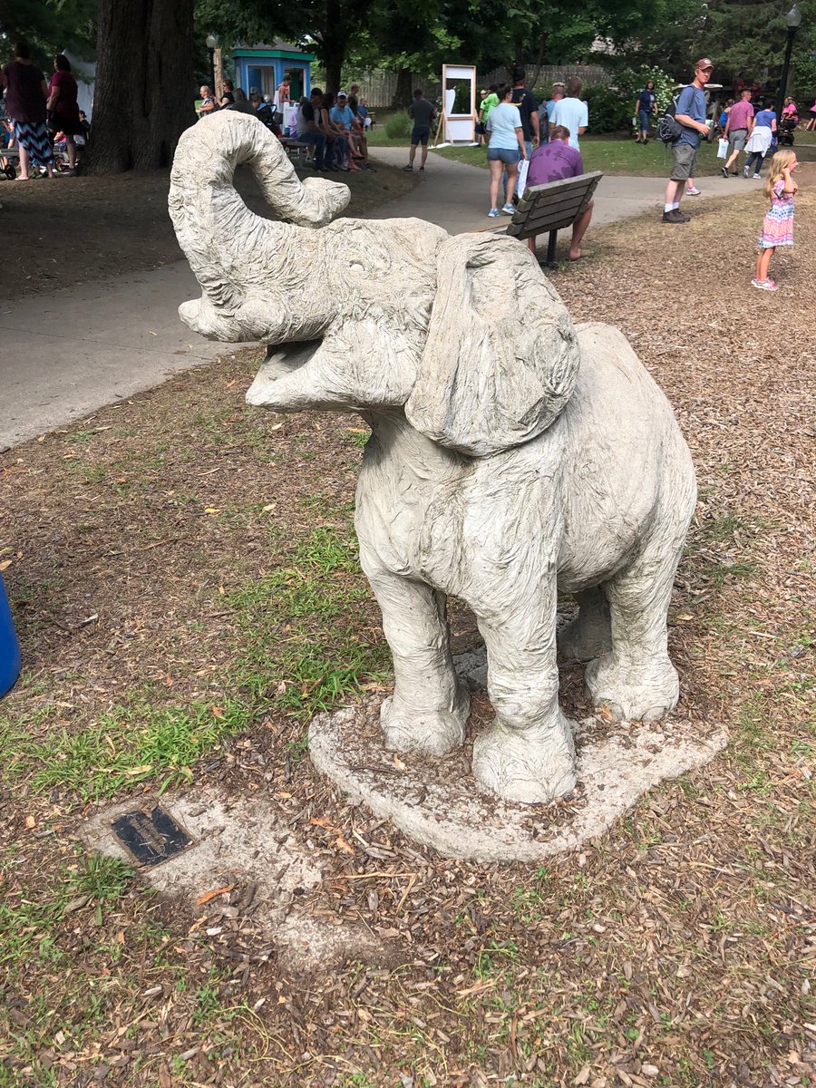 JessRundlett's tweet photo. In 1929, young Iowans donated coins to the @IowaStateFair for the purchase of an elephant. Mine, so named on Children’s Day, was purchased for $3,600 and weighed over 1,100 lbs! From 1929-1942, Mine lived year round at the #IowaStateFair Fairgrounds! #isf19 #JessTweetsHistory2019 https://t.co/mZ6qwqTUYv