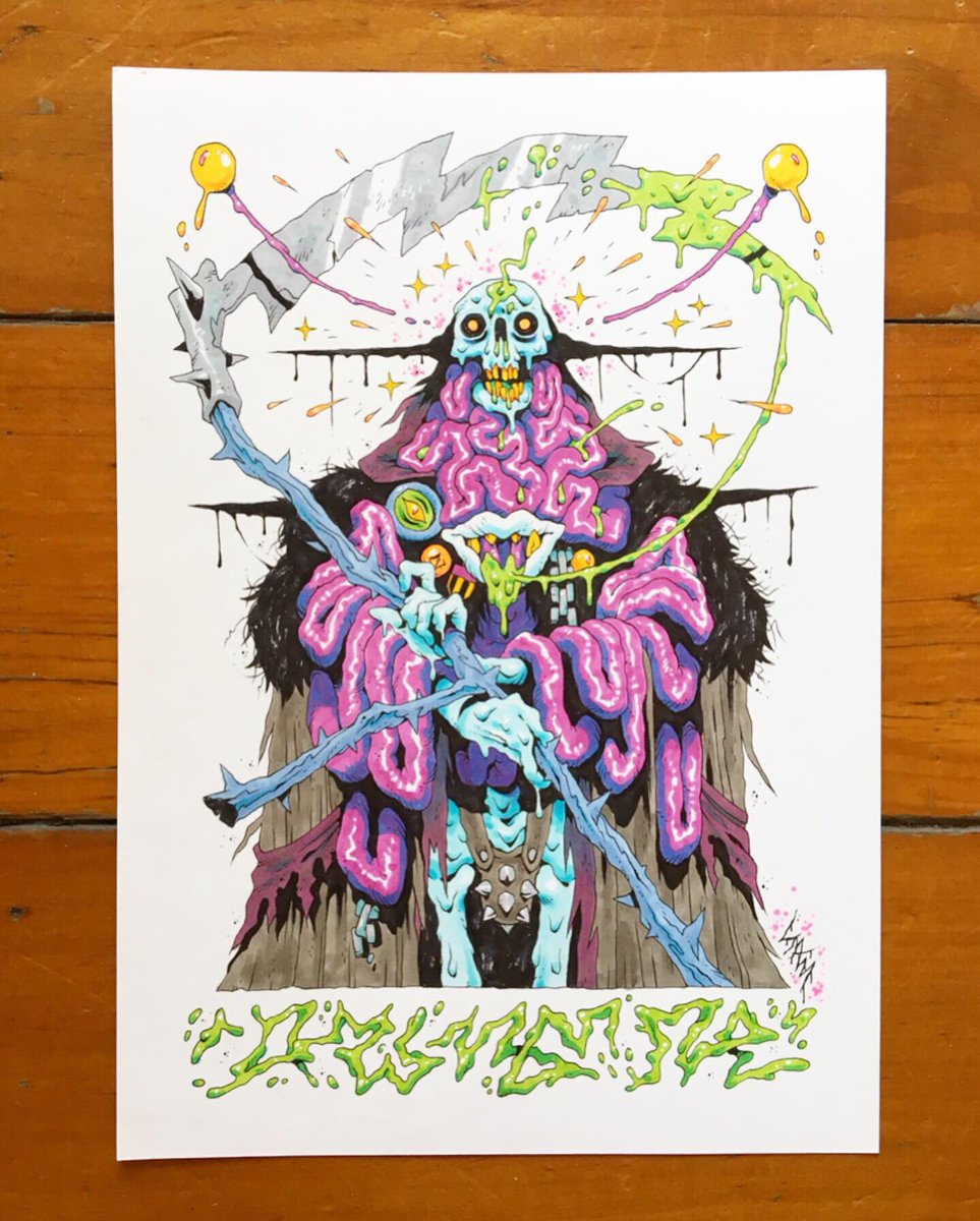Finished up this Reaper today, ink &amp; Markers on paper 