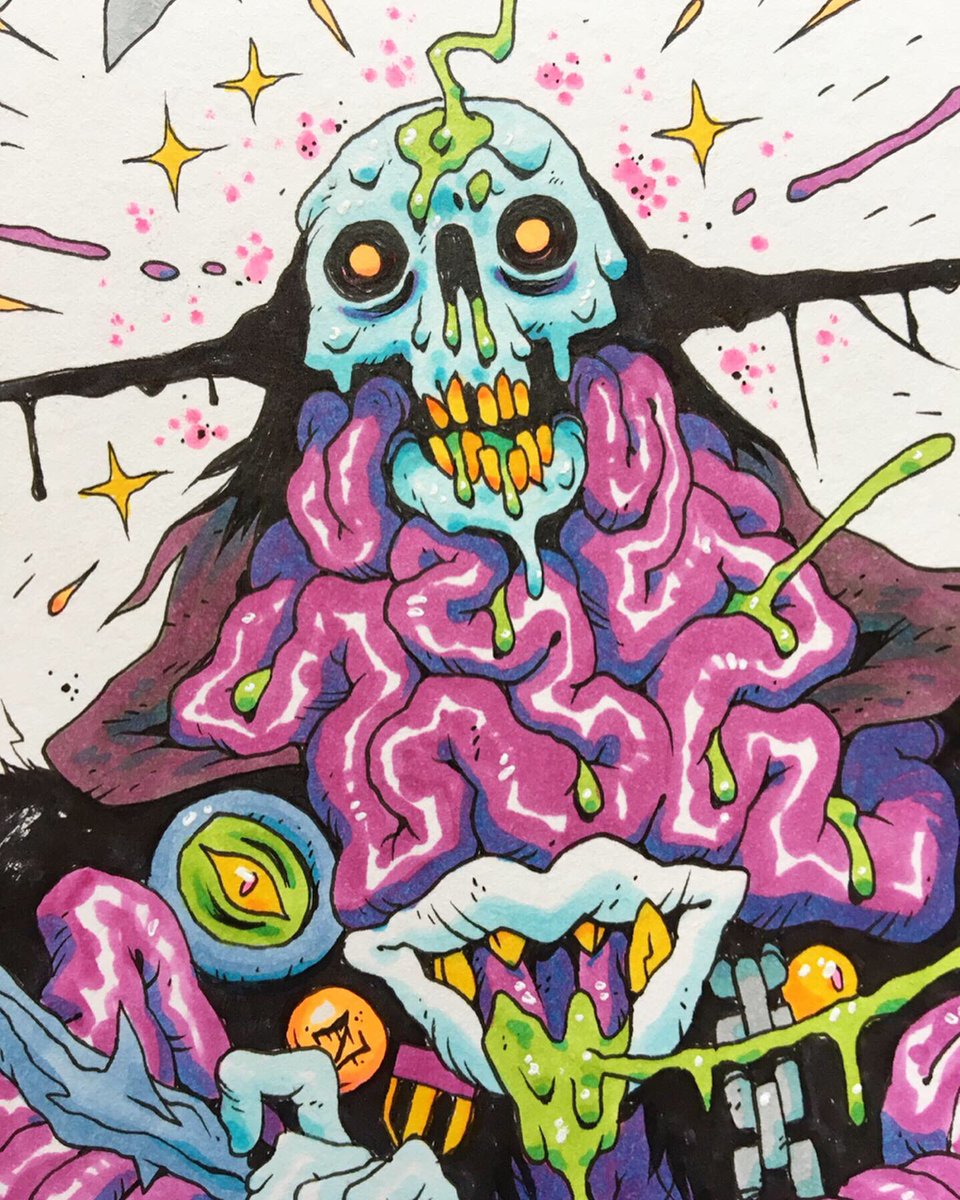 Finished up this Reaper today, ink &amp; Markers on paper 