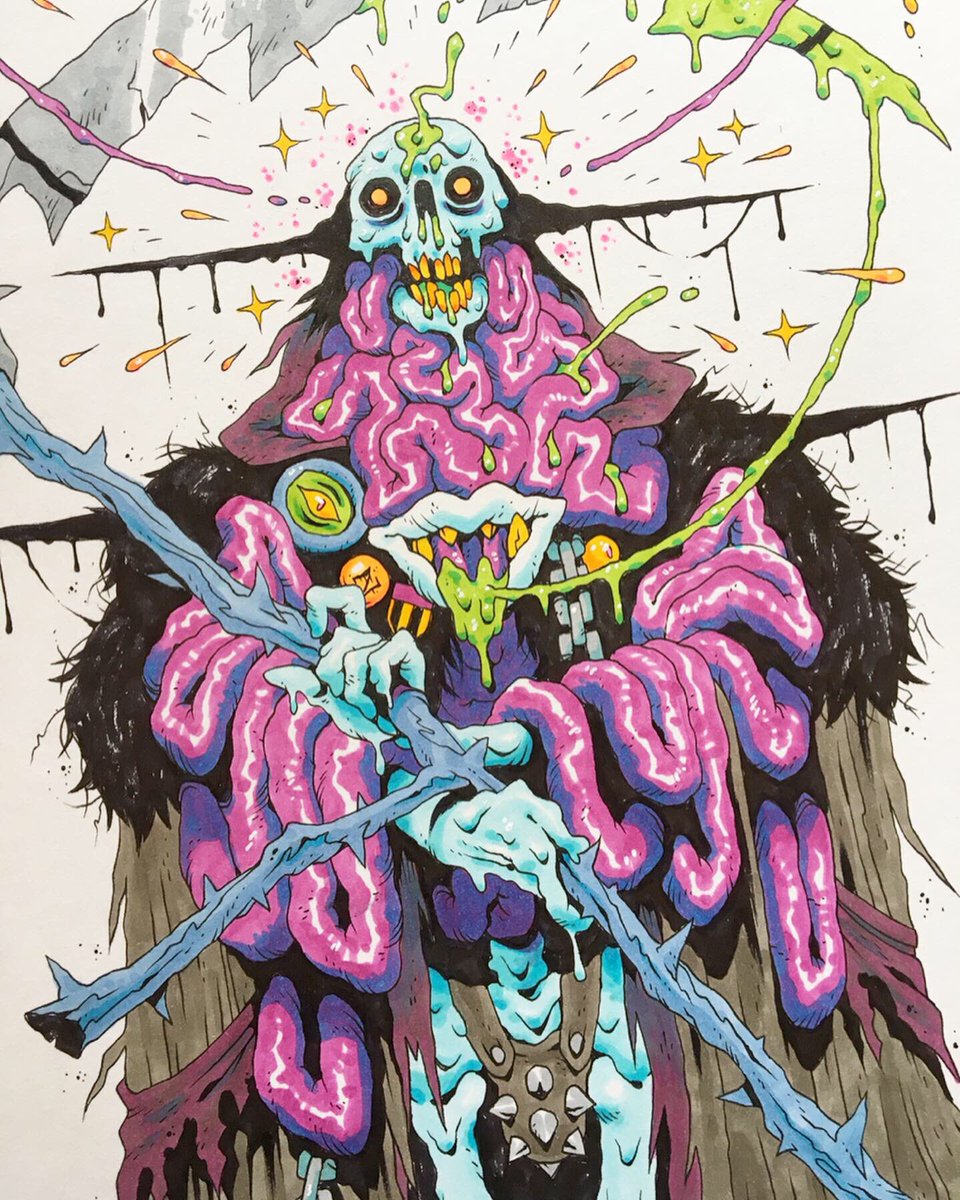 Finished up this Reaper today, ink &amp; Markers on paper 