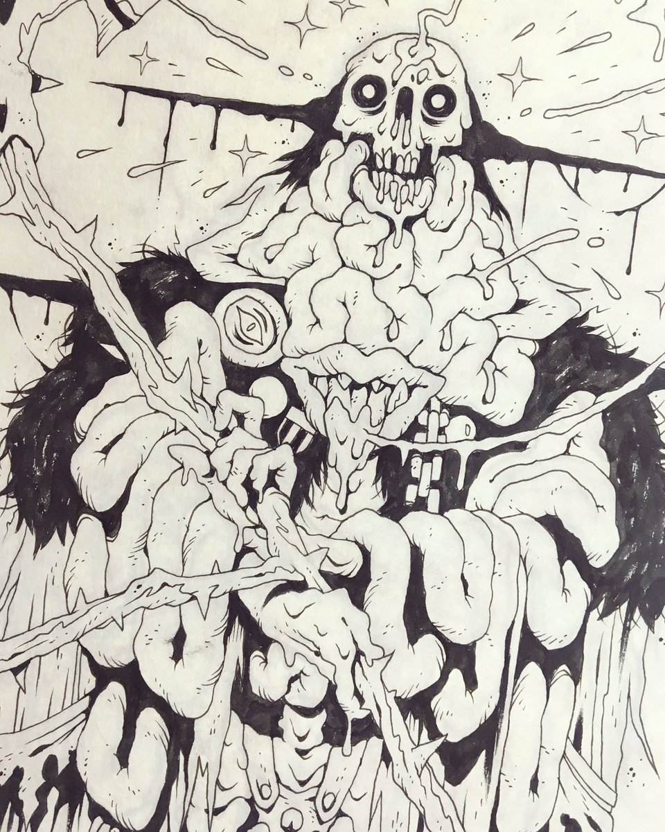 Finished up this Reaper today, ink &amp; Markers on paper 