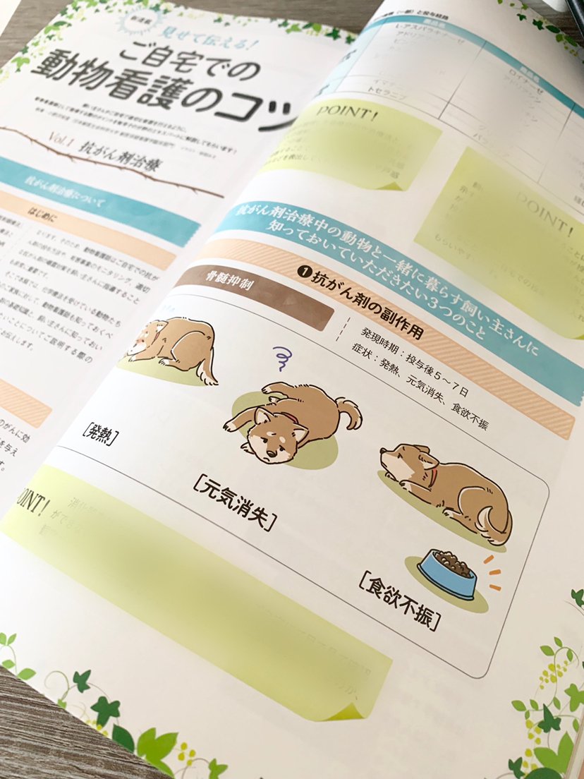 【お仕事】インターズー様『動物看護専門誌 as』8月号「見せて使える！ご自宅での動物看護のコツ」イラストを担当させていただいています。今月からの連載です！
飼い主さん向けの内容なので、病院などで見る機会があるかもしれません。見かけ… 