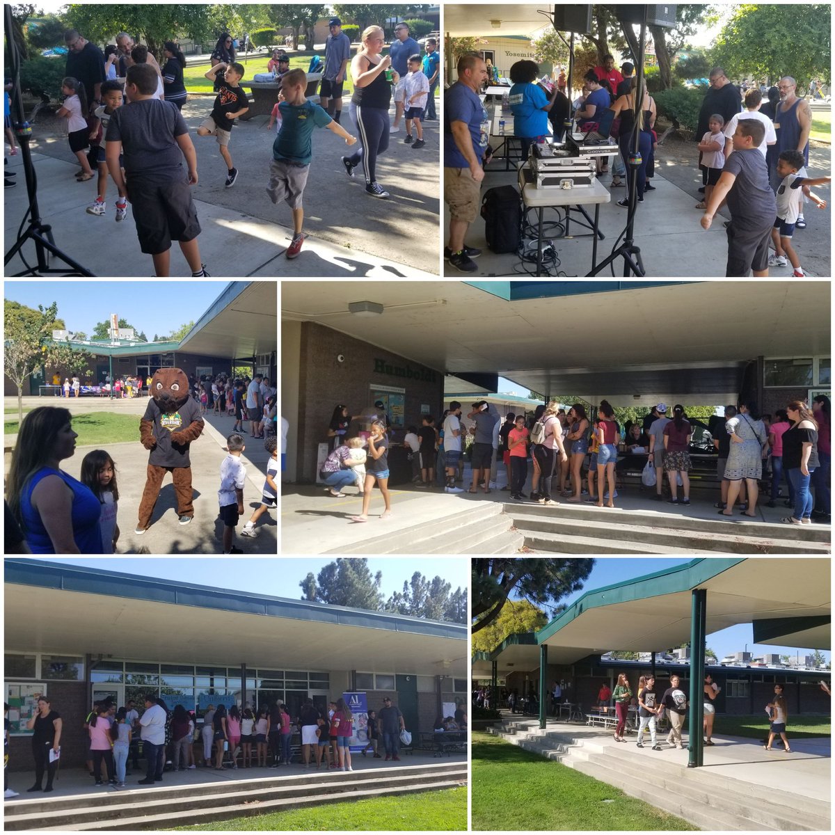 brabbpatterson's tweet photo. Welcome Back Community event! Thank you everyone who came out to see what the 2019-2020 school year will offer. Thank you to staff, PTC, families and businesses for a great evening! #great2bwusd #RiverbankOtters @StaceyTranELD @krodriguezVP @RaheleWUSD @WUSDFoodService @WUSDK12 https://t.co/JtjCAoTqqt